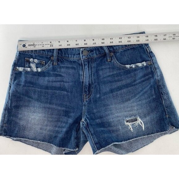Gap 1969 Original Best Girlfriend Jean Shorts Womens Size 27 Distressed Cut Off - Picture 8 of 10